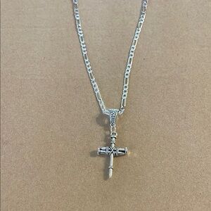 Elegant Silver plated Cross Pendant Necklace